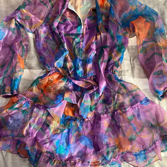 Floral Organza Midi Dress Current Air - Picture 4 of 5